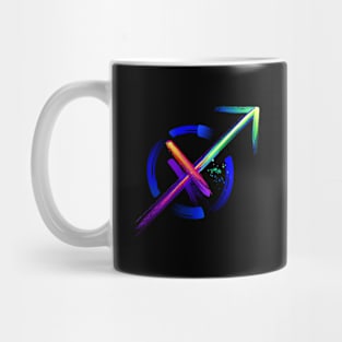 Sagittarius zodiac sign luminescent paint Mug